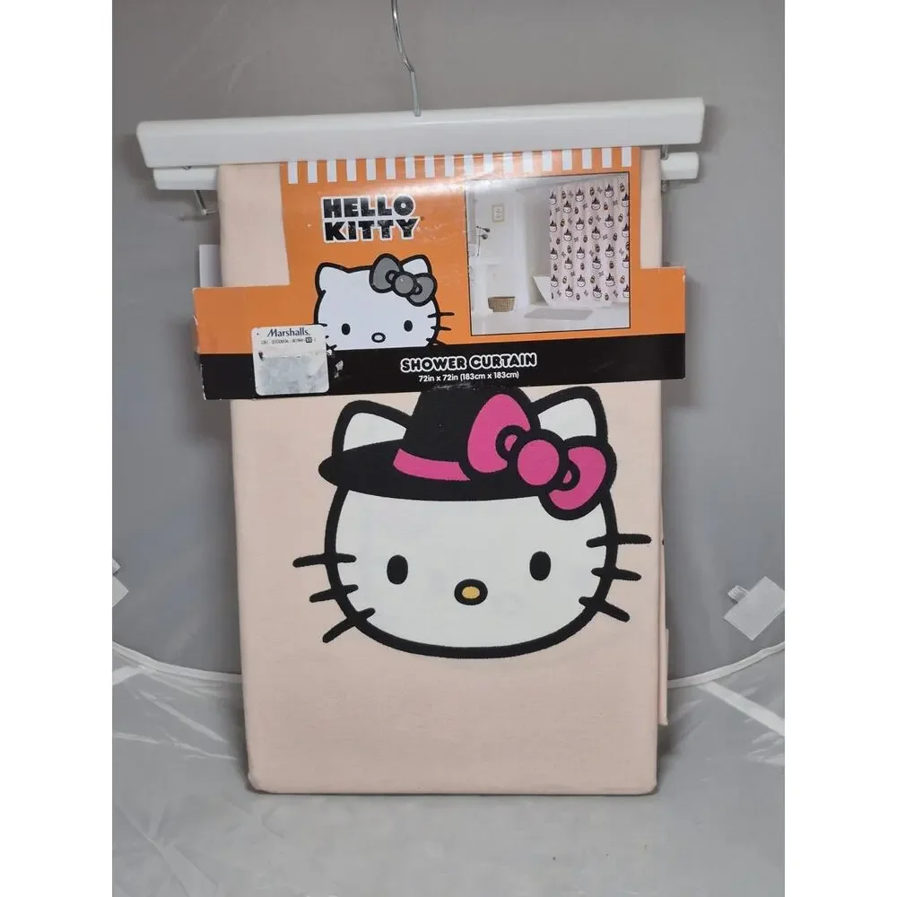 💥 Hello Kitty Shower Curtain Halloween 72 X 72 Witch Sanrio 2024 New (A2)